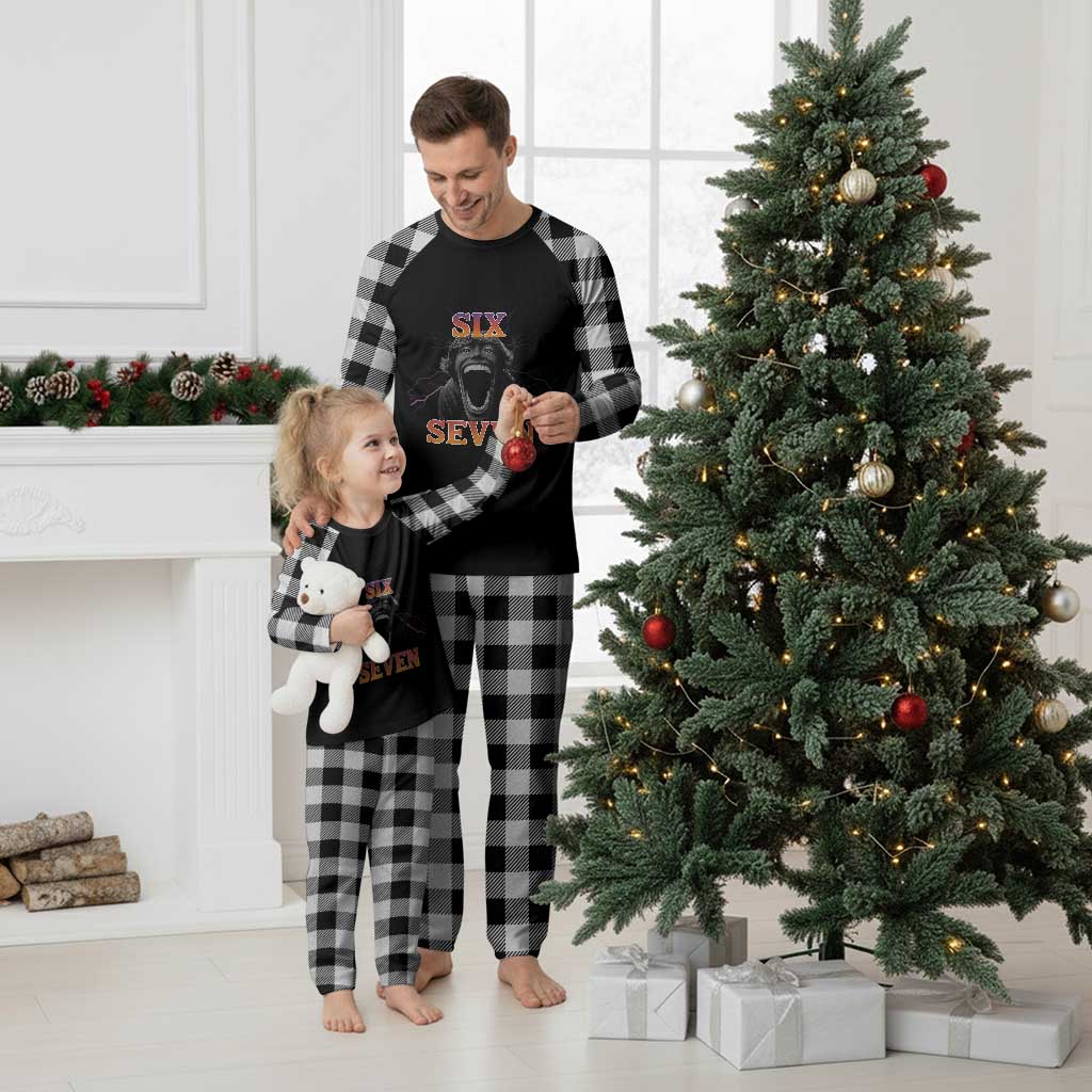 Mason 67 Kid Meme Plaid Pajama Set Devil Edit Viral Six Seven Scream TS02 White Plaid Print Your Wear