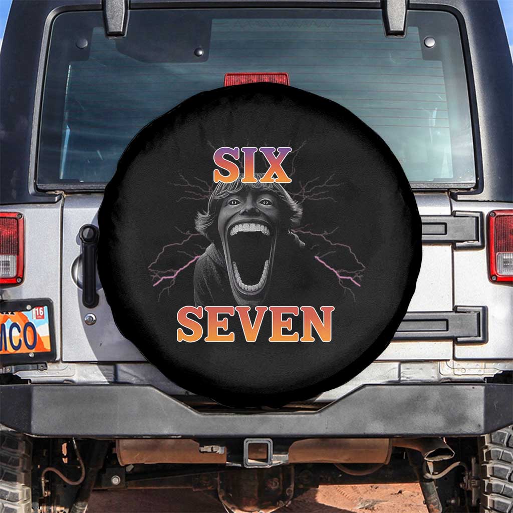 Mason 67 Kid Meme Spare Tire Cover Devil Edit Viral Six Seven Scream TS02 No hole Black Print Your Wear