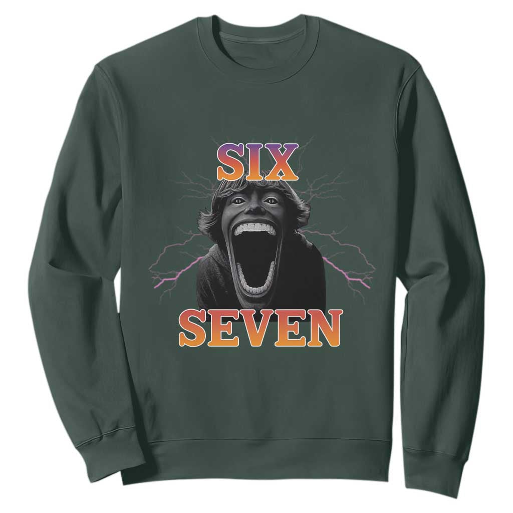 Mason 67 Kid Meme Sweatshirt Devil Edit Viral Six Seven Scream TS02 Dark Forest Green Print Your Wear