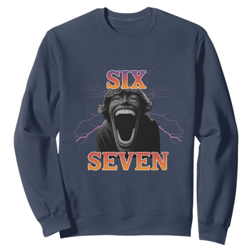 Mason 67 Kid Meme Sweatshirt Devil Edit Viral Six Seven Scream TS02 Navy Print Your Wear