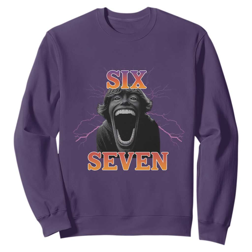 Mason 67 Kid Meme Sweatshirt Devil Edit Viral Six Seven Scream TS02 Purple Print Your Wear