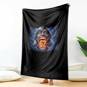 Screaming Mason 67 Kid Meme Throw Blanket Six Seven Viral Devil Transformation Horror Edit TS02 Print Your Wear