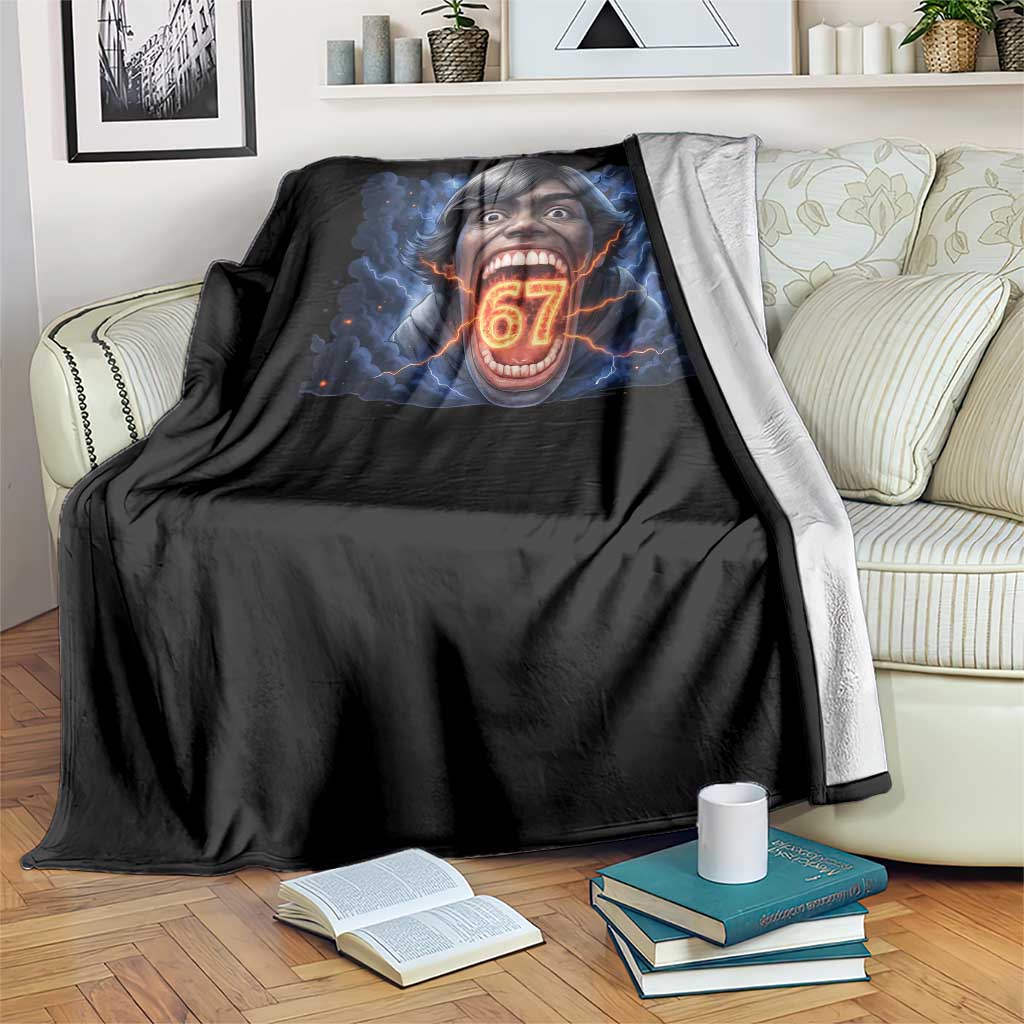 Screaming Mason 67 Kid Meme Throw Blanket Six Seven Viral Devil Transformation Horror Edit TS02 Print Your Wear