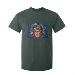 Screaming Mason 67 Kid Meme T Shirt For Kid Six Seven Viral Devil Transformation Horror Edit TS02 Dark Forest Green Print Your Wear