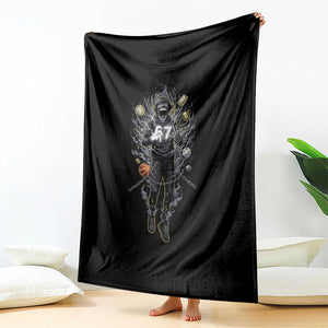Mason 67 Energy Overload Throw Blanket Six Seven Meme Lightning Horror Devil Edit TS02 Print Your Wear