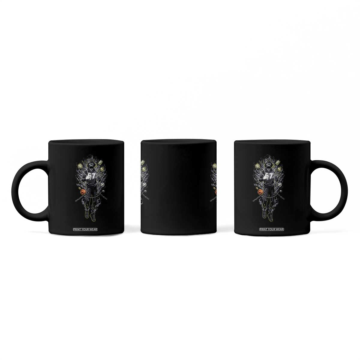 Mason 67 Energy Overload Coffee Mug Six Seven Meme Lightning Horror Devil Edit TS02 Print Your Wear