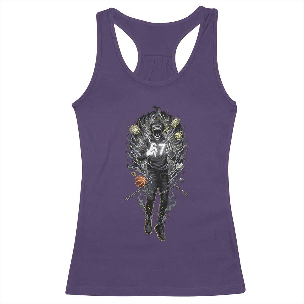 Mason 67 Energy Overload Racerback Tank Top Six Seven Meme Lightning Horror Devil Edit TS02 Purple Print Your Wear