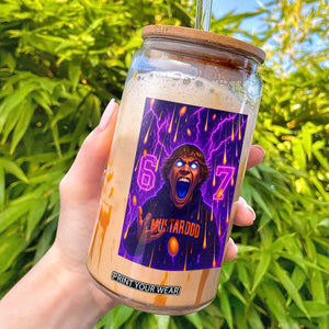 Mason 67 Meme Graphic Glass Can Glowing Eyes Devil Edit 6 7 Viral Six Seven Scream TS02 Black Print Your Wear