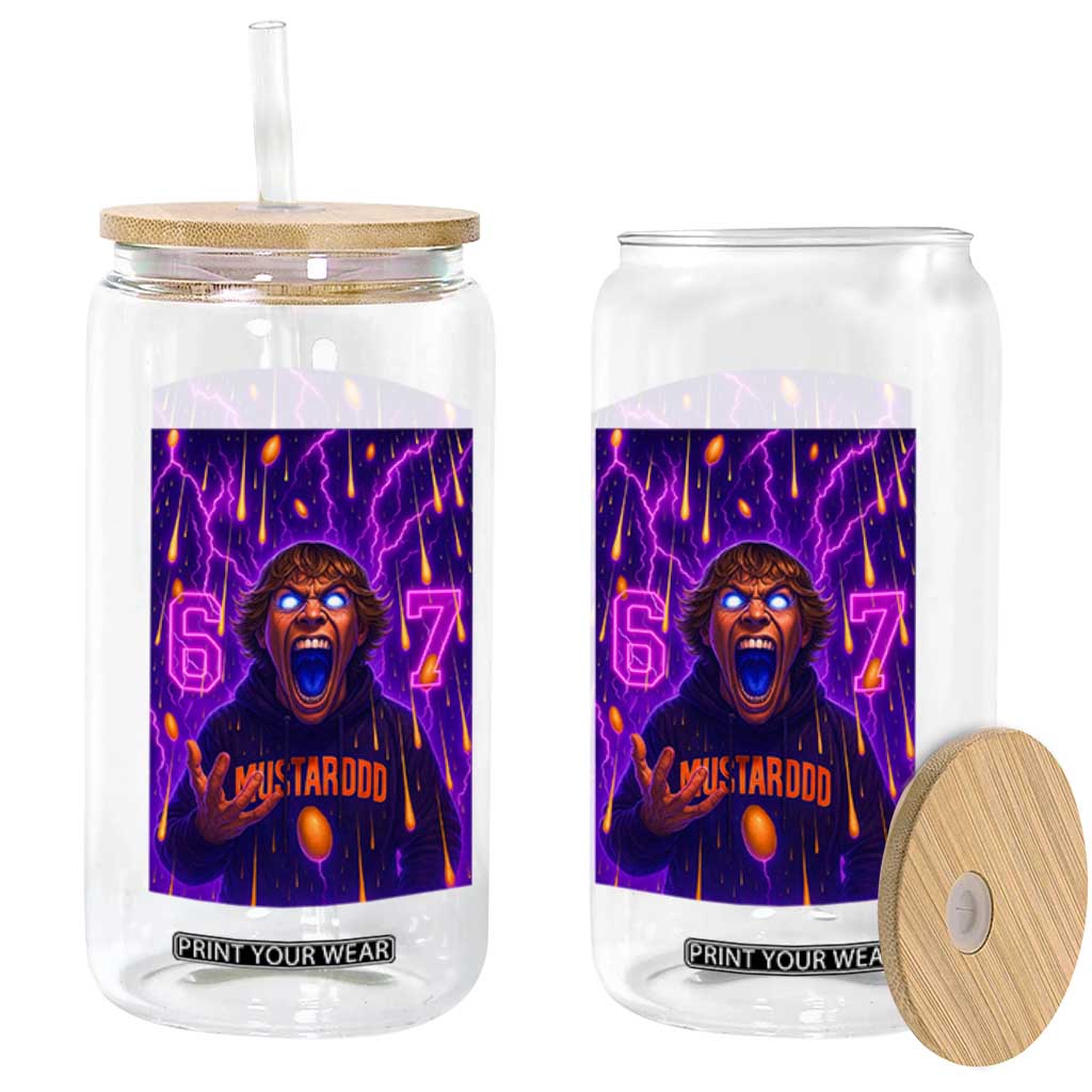 Mason 67 Meme Graphic Glass Can Glowing Eyes Devil Edit 6 7 Viral Six Seven Scream TS02 Print Your Wear