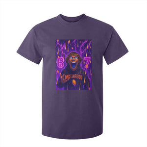 Mason 67 Meme Graphic T Shirt For Kid Glowing Eyes Devil Edit 6 7 Viral Six Seven Scream TS02 Purple Print Your Wear