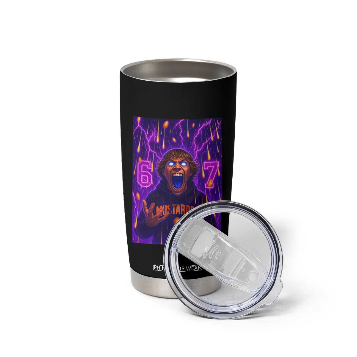 Mason 67 Meme Graphic Tumbler Cup Glowing Eyes Devil Edit 6 7 Viral Six Seven Scream TS02 Print Your Wear