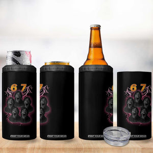Mason 6 7 Meme Graphic 4 in 1 Can Cooler Tumbler Six Seven 67 Meme Horror Edit Bootleg TS02 Print Your Wear
