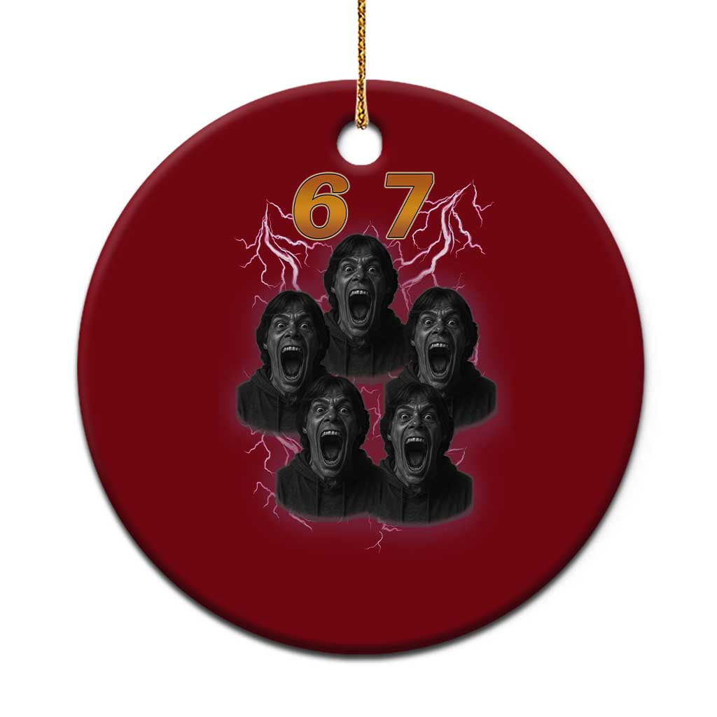 Mason 6 7 Meme Graphic Ceramic Ornament Six Seven 67 Meme Horror Edit Bootleg TS02 1pc Red Print Your Wear