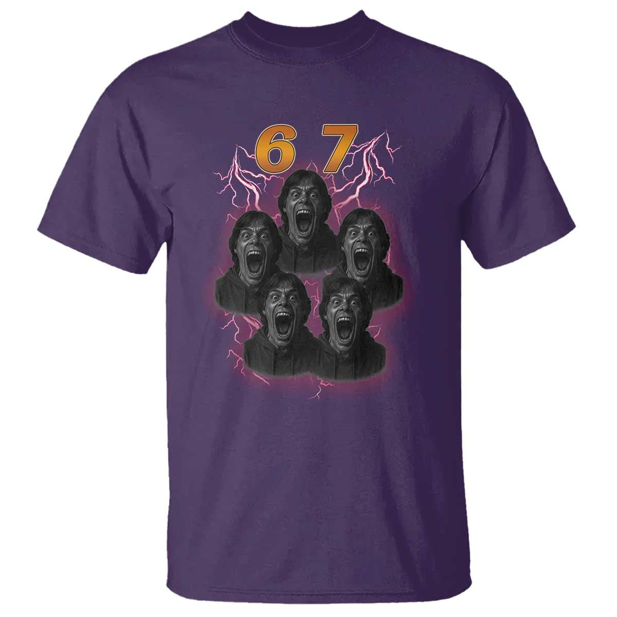 Mason 6 7 Meme Graphic T Shirt Six Seven 67 Meme Horror Edit Bootleg TS02 Purple Print Your Wear