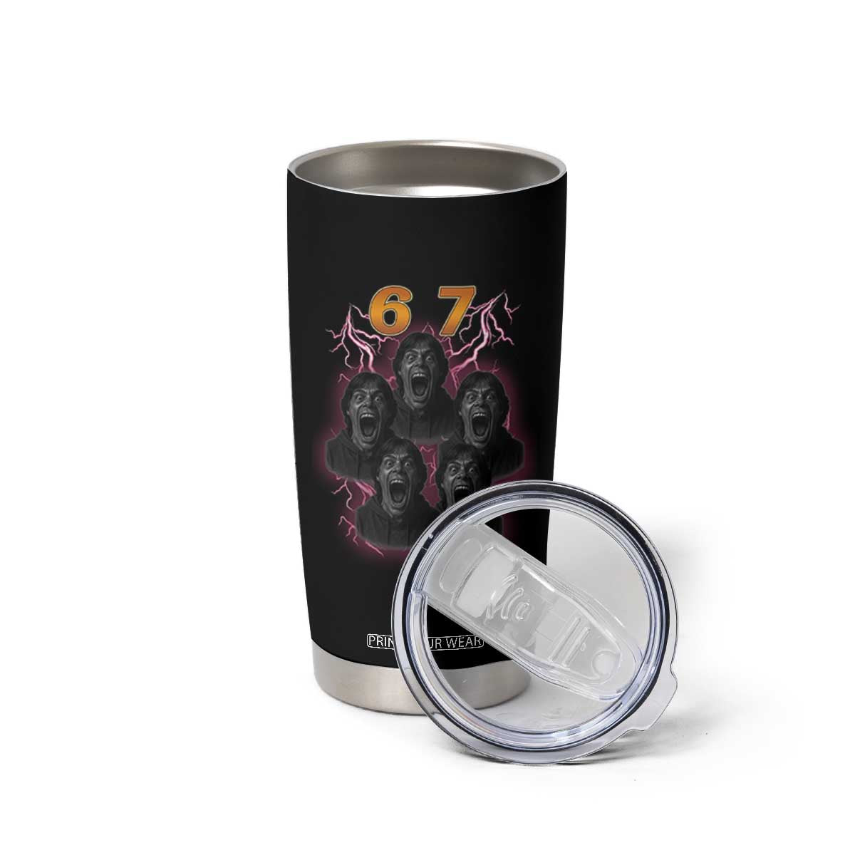 Mason 6 7 Meme Graphic Tumbler Cup Six Seven 67 Meme Horror Edit Bootleg TS02 Print Your Wear