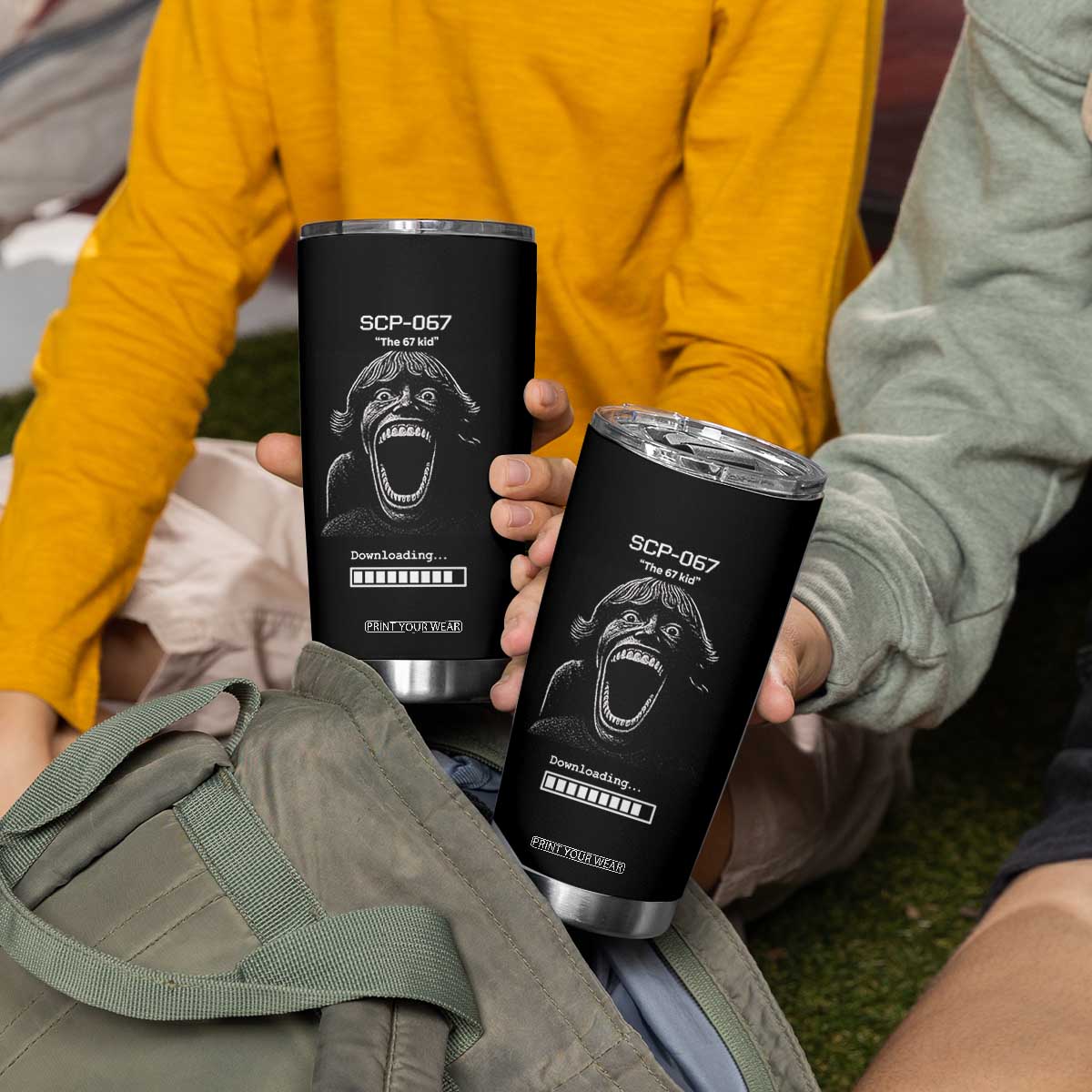 SCP 67 Mason The 6 7 Kid Meme Tumbler Cup Six Seven Boy Horror Edit TS02 Print Your Wear