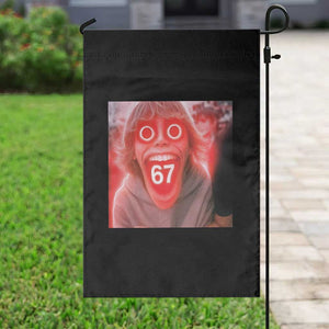 67 Mason Kid Glitchcore Graphic Garden Flag Screaming Boy Six Seven Viral Meme Devil Edit TS02 Print Your Wear