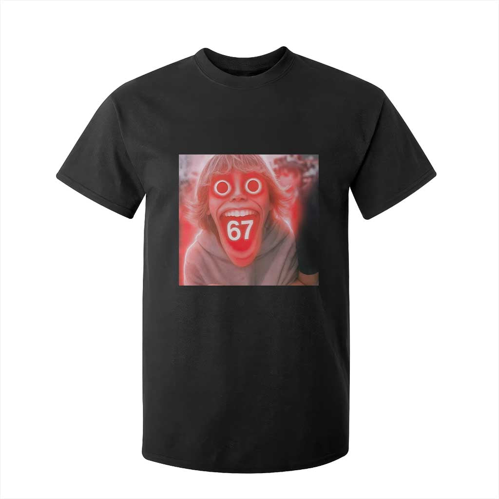 67 Mason Kid Glitchcore Graphic T Shirt For Kid Screaming Boy Six Seven Viral Meme Devil Edit TS02 Black Print Your Wear