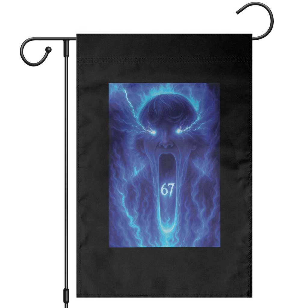 Six Seven Energy Overload Graphic Garden Flag 67 Mason Kid Analog Horror Meme TS02 Black Print Your Wear