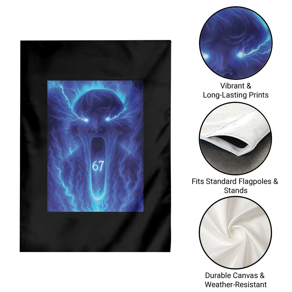 Six Seven Energy Overload Graphic Garden Flag 67 Mason Kid Analog Horror Meme TS02 Print Your Wear
