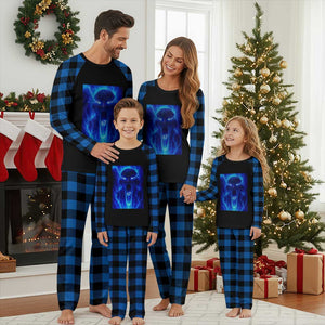 Six Seven Energy Overload Graphic Plaid Pajama Set 67 Mason Kid Analog Horror Meme TS02 Blue Plaid Print Your Wear