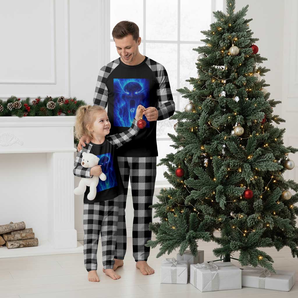 Six Seven Energy Overload Graphic Plaid Pajama Set 67 Mason Kid Analog Horror Meme TS02 White Plaid Print Your Wear