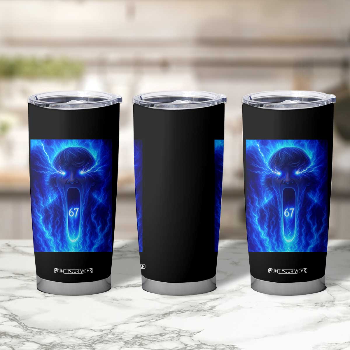 Six Seven Energy Overload Graphic Tumbler Cup 67 Mason Kid Analog Horror Meme TS02 Print Your Wear
