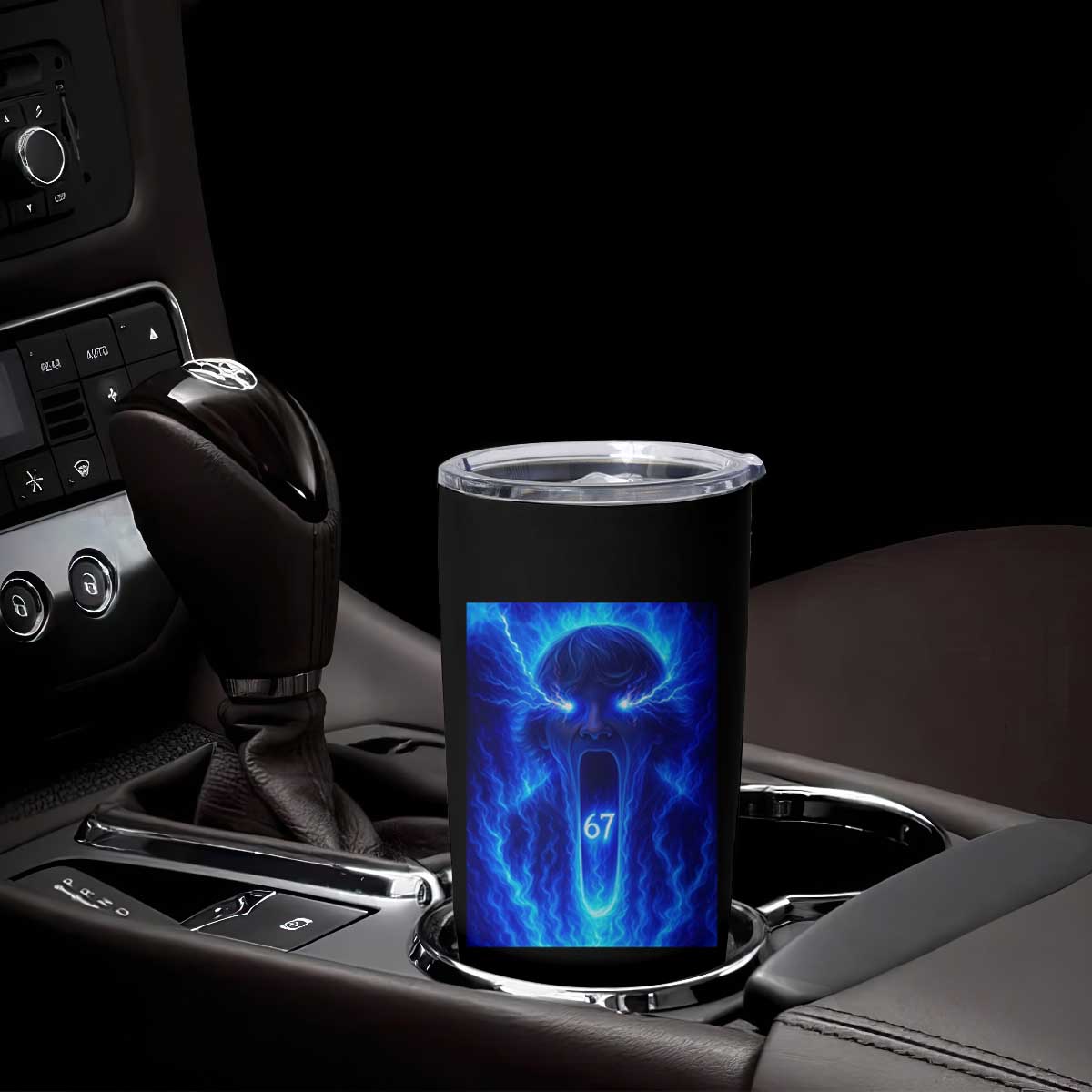 Six Seven Energy Overload Graphic Tumbler Cup 67 Mason Kid Analog Horror Meme TS02 Print Your Wear
