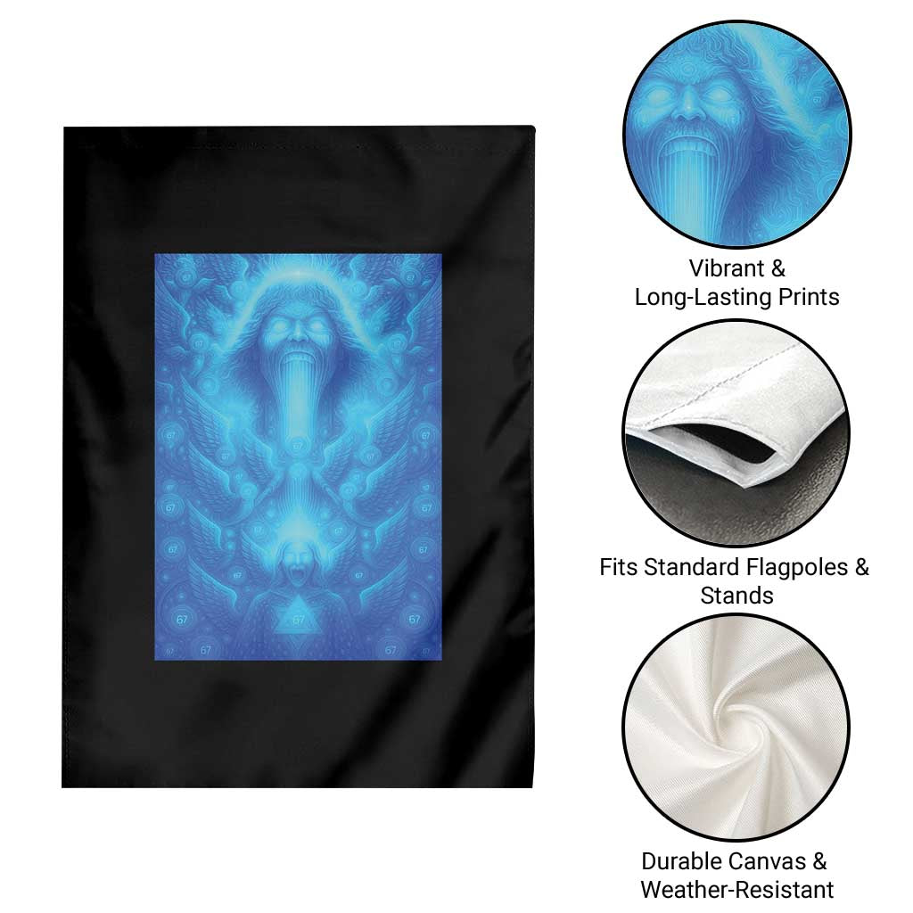 Divine 67 Meme Garden Flag Celestial Mason 6 7 Spiritual Six Seven Angelcore TS02 Print Your Wear