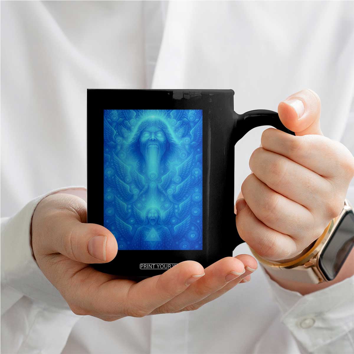 Divine 67 Meme Coffee Mug Celestial Mason 6 7 Spiritual Six Seven Angelcore TS02 Print Your Wear