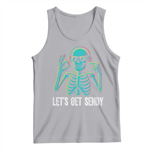 Lets Get Sendy Skeleton Tank Top Full Send Vibes Glowcore TS02 Athletic Heather Print Your Wear