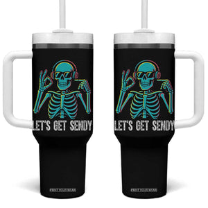 Lets Get Sendy Skeleton Tumbler With Handle Full Send Vibes Glowcore TS02 One Size: 40 oz Black Print Your Wear