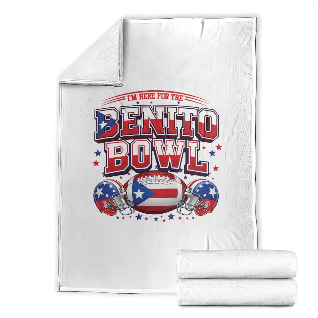 I’m Here for the Benito Bowl Throw Blanket Funny Music Fan Football Game Day TS02 White Print Your Wear