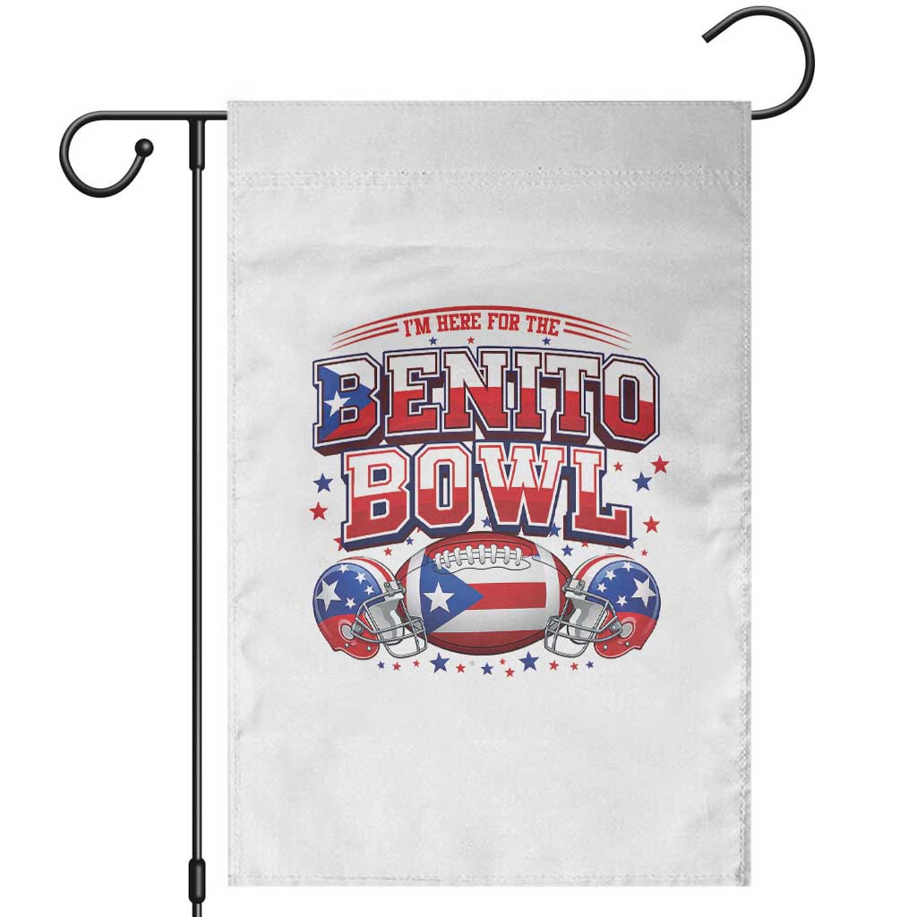 I’m Here for the Benito Bowl Garden Flag Funny Music Fan Football Game Day TS02 White Print Your Wear