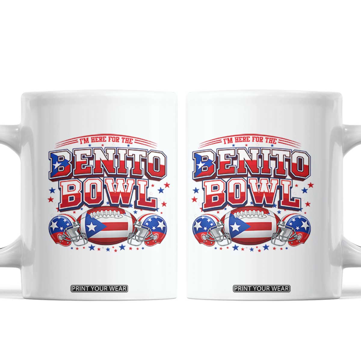 I’m Here for the Benito Bowl Coffee Mug Funny Music Fan Football Game Day TS02 White Print Your Wear