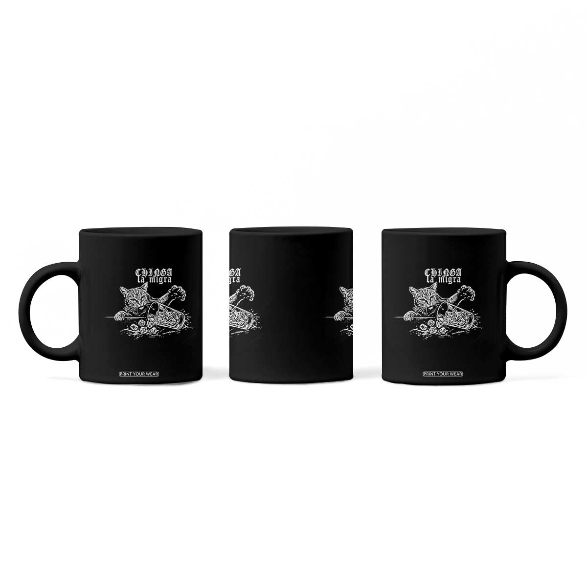 Chinga La Migra Protest Cat Coffee Mug Spanish Resistance Against Ice TS02 Print Your Wear