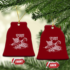 Chinga La Migra Protest Cat Ceramic Ornament Spanish Resistance Against Ice TS02 Print Your Wear