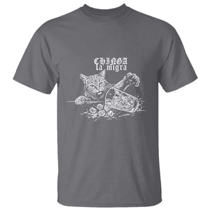 Chinga La Migra Protest Cat T Shirt Spanish Resistance Against Ice TS02 Charcoal Print Your Wear