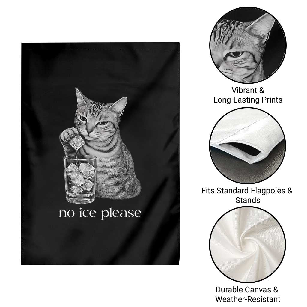 No Ice Please Realistic Angry Cat Graphic Garden Flag Resistance Against Ice Protest TS02 Print Your Wear