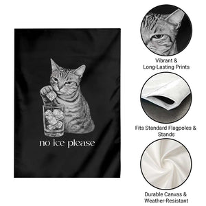 No Ice Please Realistic Angry Cat Graphic Garden Flag Resistance Against Ice Protest TS02 Print Your Wear