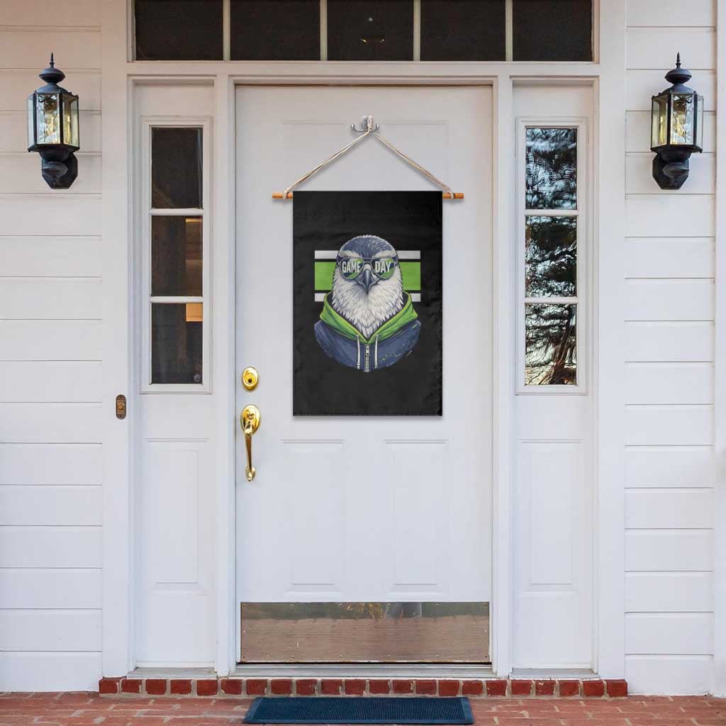 Cool Hawk Wearing Hoodie Graphic Garden Flag Game Day Swagger TS02 Print Your Wear