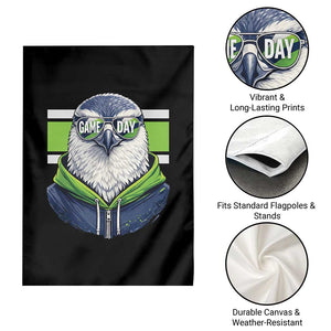 Cool Hawk Wearing Hoodie Graphic Garden Flag Game Day Swagger TS02 Print Your Wear