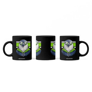 Cool Hawk Wearing Hoodie Graphic Coffee Mug Game Day Swagger TS02 Print Your Wear