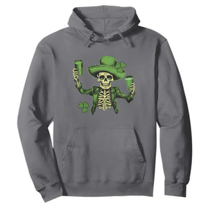 Funny St. Patricks Day Drinking Skeleton Hoodie for Beer Lover Alcoholic TS02 Charcoal Printyourwear