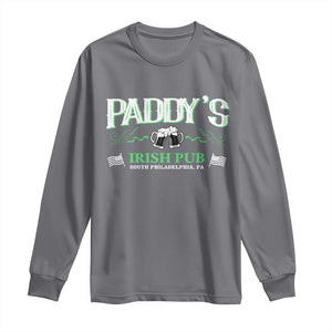 Funny St Patricks Day Drinking Long Sleeve Shirt Paddy Irish Pub TS02 Charcoal Print Your Wear