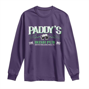 Funny St Patricks Day Drinking Long Sleeve Shirt Paddy Irish Pub TS02 Purple Print Your Wear