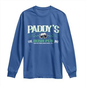 Funny St Patricks Day Drinking Long Sleeve Shirt Paddy Irish Pub TS02 Royal Blue Print Your Wear