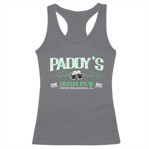 Funny St Patricks Day Drinking Racerback Tank Top Paddy Irish Pub TS02 Charcoal Print Your Wear