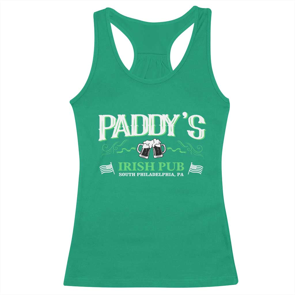 Funny St Patricks Day Drinking Racerback Tank Top Paddy Irish Pub TS02 Irish Green Print Your Wear