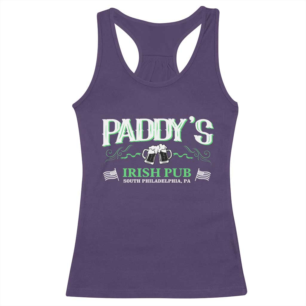 Funny St Patricks Day Drinking Racerback Tank Top Paddy Irish Pub TS02 Purple Print Your Wear